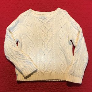 .Nautica Boy's Cable Knit Cream Sweater (Size 5)